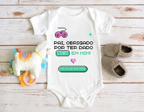 Body Bebê Pai Gamer - Presente Dia dos Pais Criativo