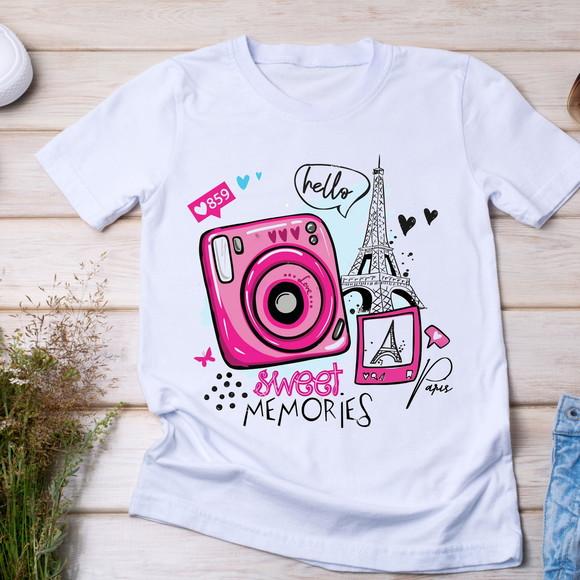 Camiseta paris Memories - Retrô, Viagem e Estilo Vintage