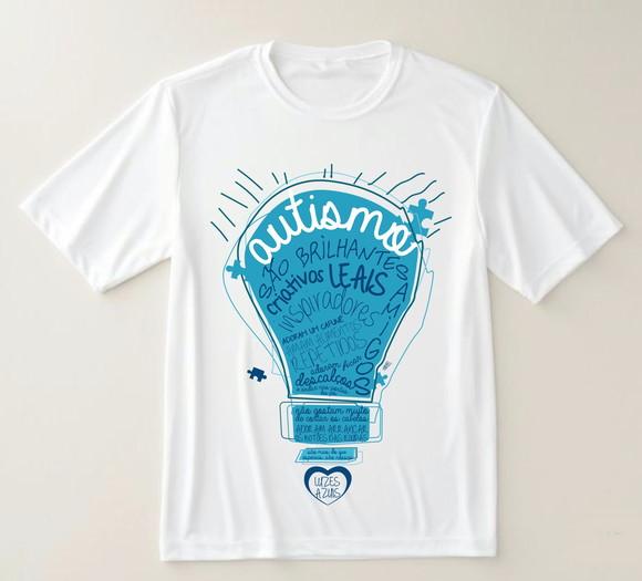 Camiseta Autismo Ideias Brilhantes Conscientização