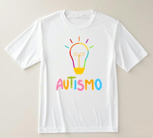 Camiseta Autismo Ideias Que Iluminam Design Colorido