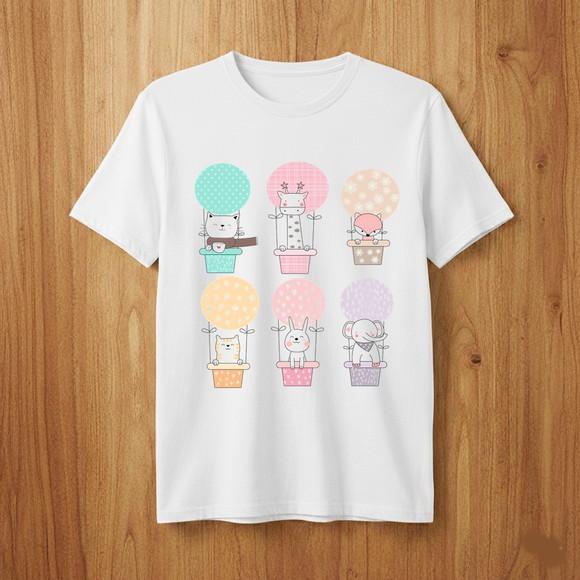 Camiseta Bichinhos no Balão Conforto e Fofura