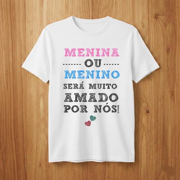 Camiseta Chá de Revelação - Menina ou Menino Muito Amado