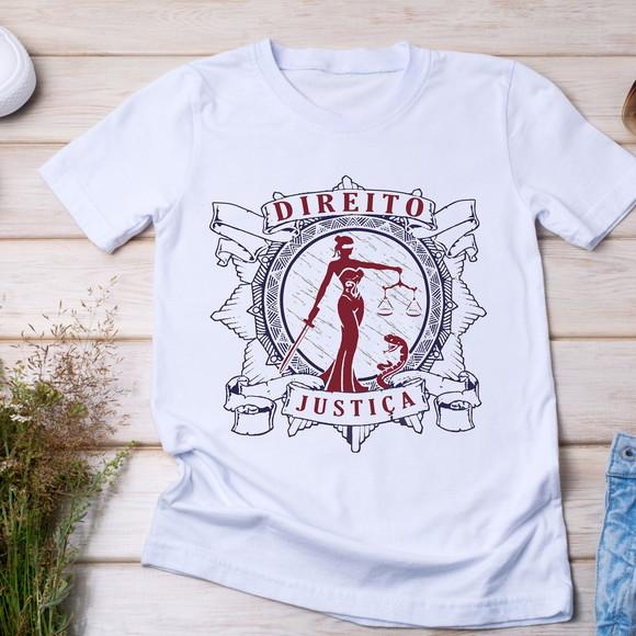 Camiseta Direito e Justiça - Estilo e Profissão