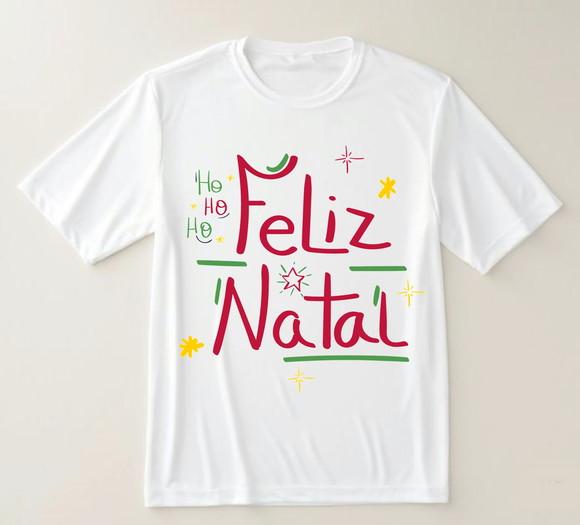 Camiseta Ho Ho Ho Feliz Natal