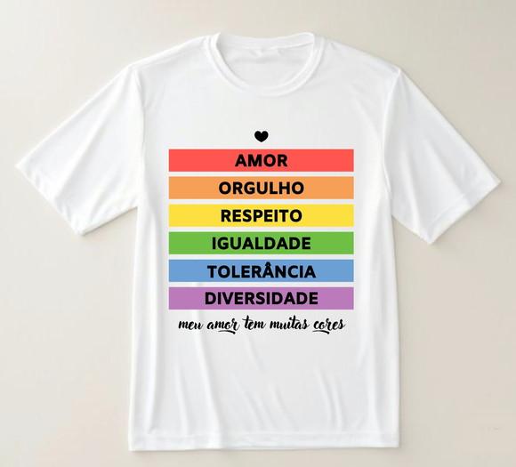 Camiseta Lgbtqia+ Amor, Orgulho e Diversidade