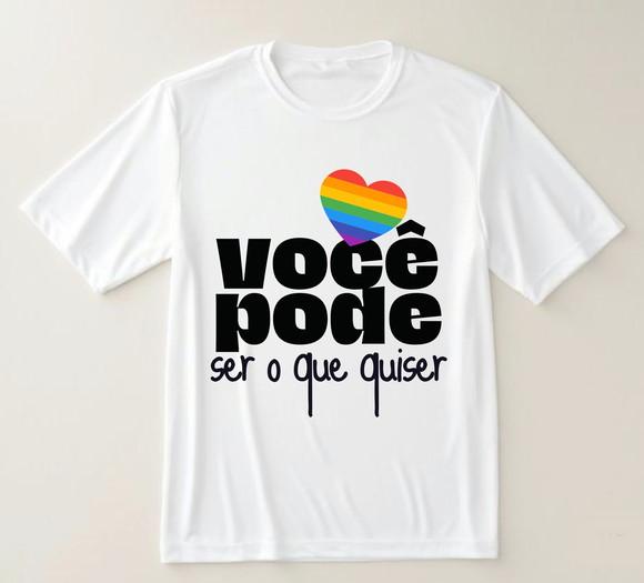 Camiseta Lgbtqia+ Você Pode Ser o Que Quiser Orgulho