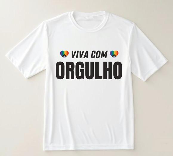 Camiseta Lgbtqia+ Viva com Orgulho ? Moda com Atitude
