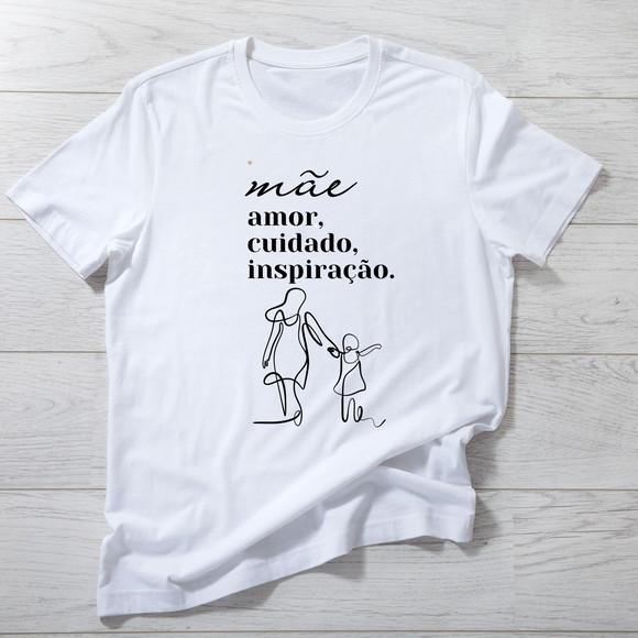 Camiseta Mãe Minimalista - Amor, Cuidado e Inspiração