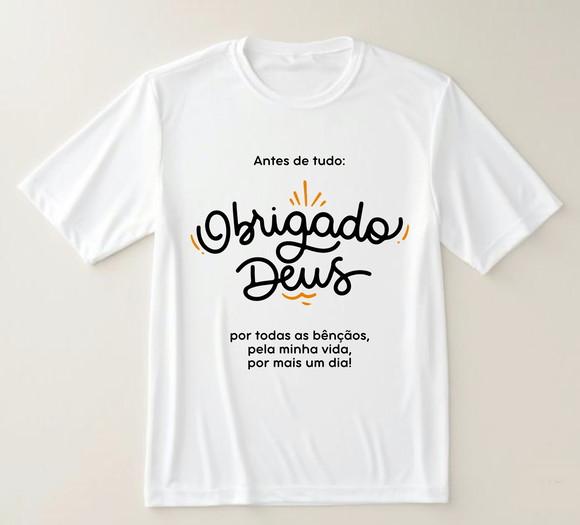 Camiseta Obrigado Deus Cristã, Religiosa e Inspiradora