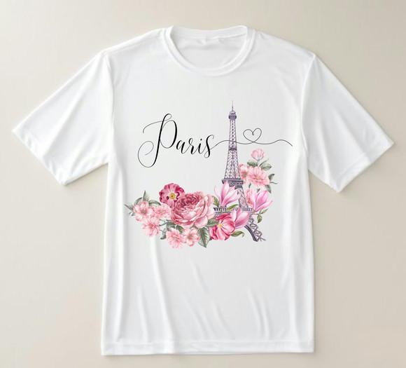 Camiseta Paris Torre Eiffel Floral