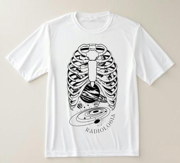 Camiseta Radiologia Esqueleto Universo - Estilo e Profissão