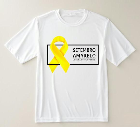 Camiseta Setembro Amarelo Laço em Destaque