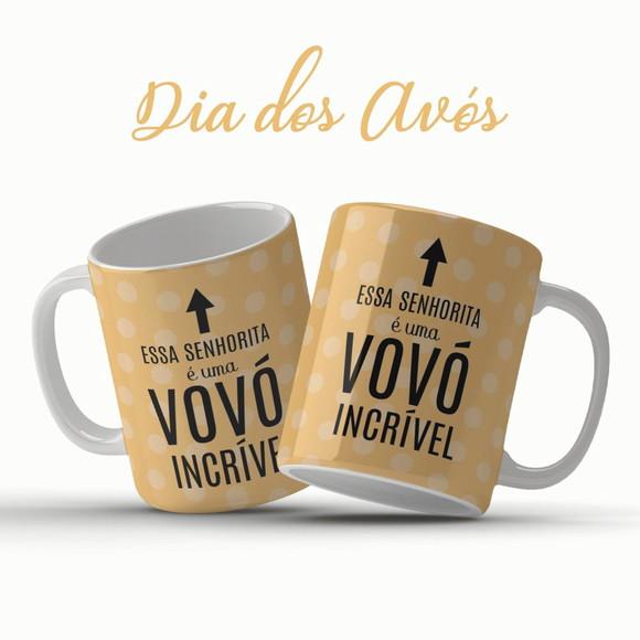 Caneca Dia dos Avós Vovó Incrível