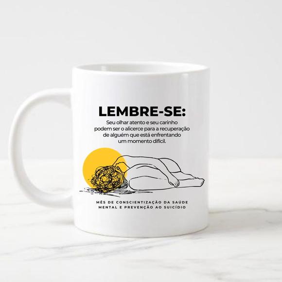 Caneca Setembro Amarelo Conscientização pela Vida