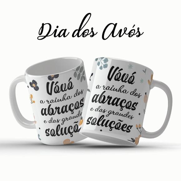 Caneca Vovó Rainha dos Abraços