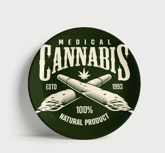 Prato Decorativo Cannabis Medicinal