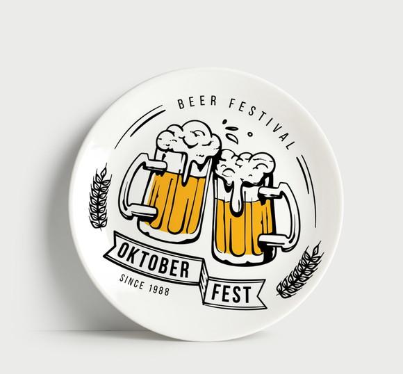 Prato Decorativo Cerveja - Oktoberfest Beer Festival