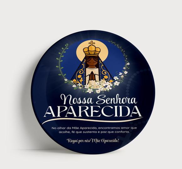 Prato Decorativo Nossa Senhora Aparecida Padroeira do Brasil