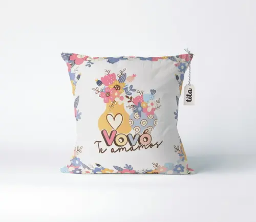 Almofada Personalizada Vovó Te Amamos Presente Dia dos Avó