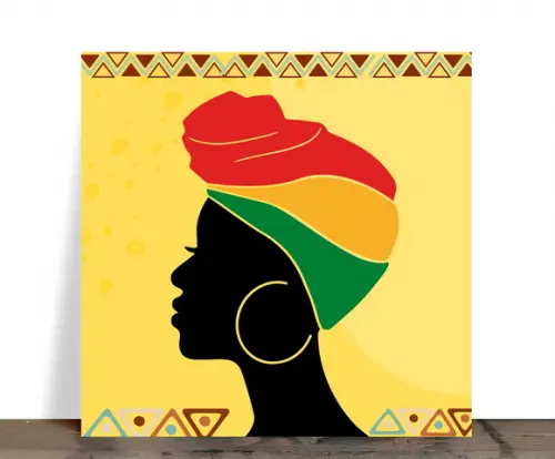 Azulejo Decorativo Afro 15x15 cm com Suporte