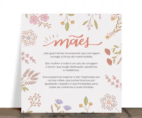 Azulejo Decorativo Mãe Guerreira Homenagem 15x15 Cerâmica