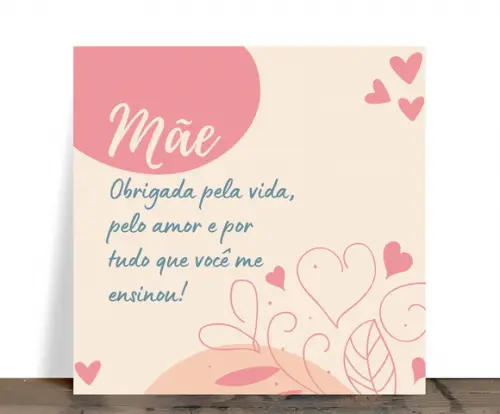 Azulejo Decorativo Mãe Obrigada pela Vida 15x15 Cerâmica