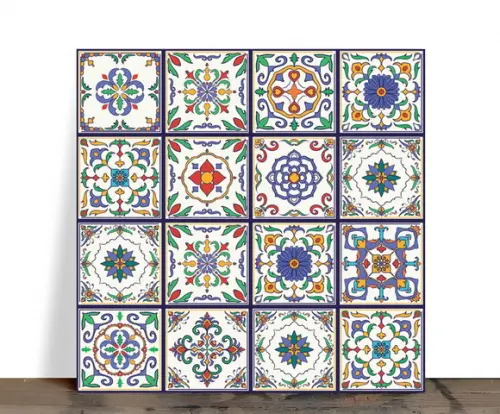 Azulejo Decorativo Mosaico Cores Rústicas 15x15 Cerâmica