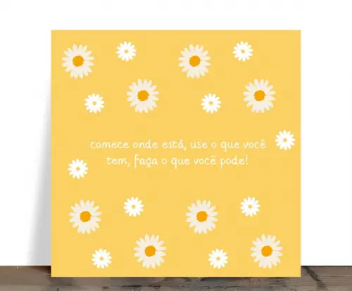 Azulejo Decorativo Motivacional Comece Onde Está 15x15 Cer