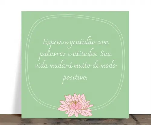 Azulejo Decorativo Motivacional Expresse Gratidão 15x15