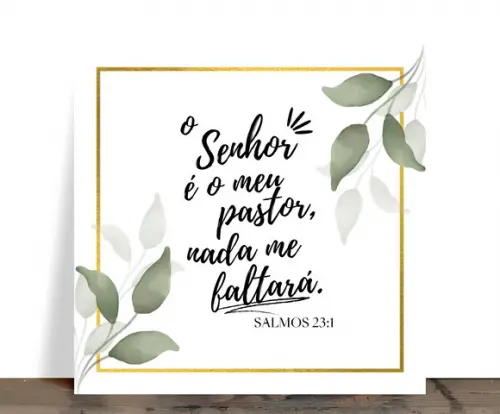 Azulejo Decorativo o Senhor É o Meu Pastor Salmo 23 15x15