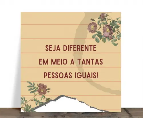 Azulejo Decorativo Motivacional Seja Diferente