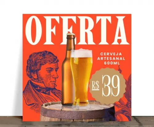 Azulejo Decorativo Oferta Cerveja Artesanal Vintage 15x15