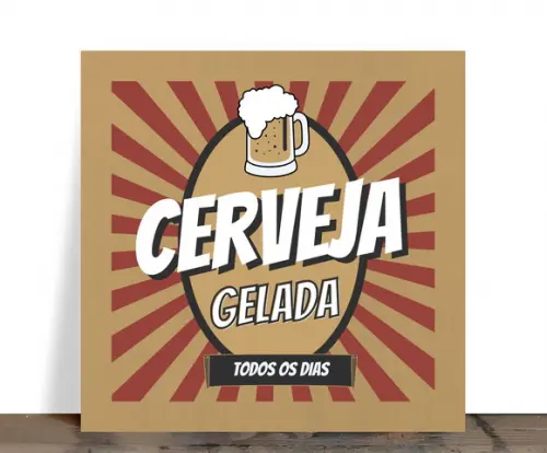 Azulejo Decorativo Vintage Cerveja Gelada Todos os Dias