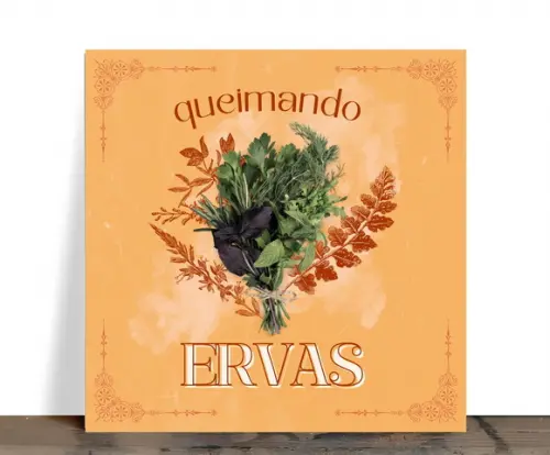 Azulejo Decorativo Vintage Queimando Ervas 15x15 Cerâmica