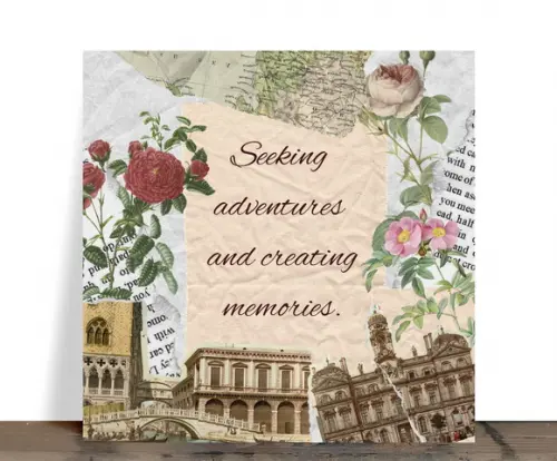 Azulejo Decorativo Vintage Seeking Adventures 15x15