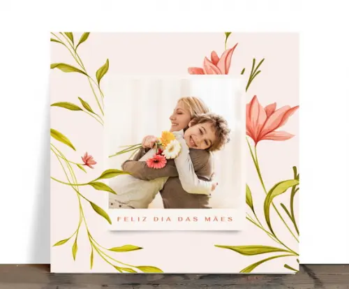 Azulejo Personalizado Feliz Dia das Mães com Foto