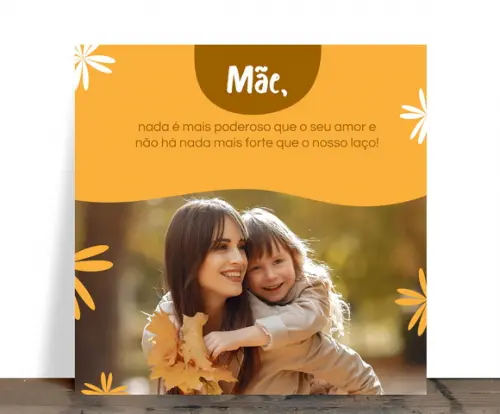 Azulejo Personalizado Mãe nosso Laço com Foto 15x15