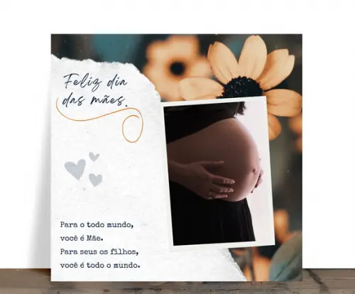 Azulejo Personalizado Mãe Todo o Mundo com Foto 15x15