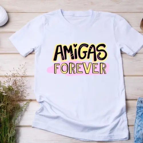 Camiseta Amigas Forever - Presente para Melhores Amigas