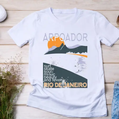 Camiseta Arpoador - Pôr do Sol, Surf e Vibe Carioca