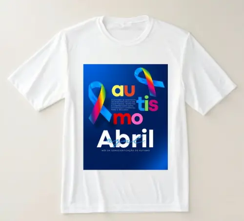 Camiseta Autismo Abril Azul Conscientização com Estilo