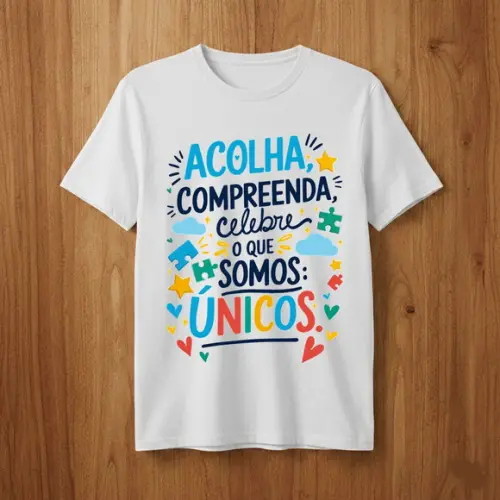 Camiseta Autismo com Frase Conscientização Tea