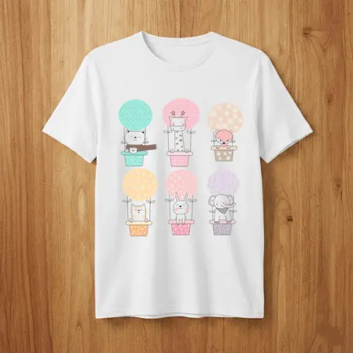 Camiseta Bichinhos no Balão Conforto e Fofura