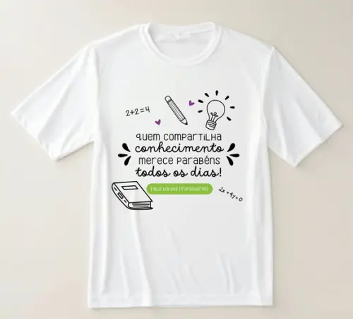 Camiseta Dia dos Professores - Compartilhar Conhecimento