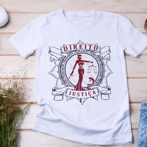Camiseta Direito e Justiça - Estilo e Profissão