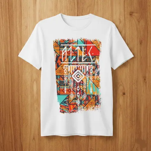 Camiseta Estampa Asteca Geométrica Arte e Estilo