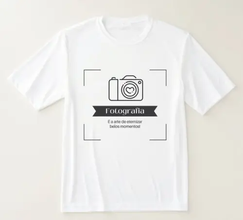Camiseta Fotografia Minimalista Frase Inspiradora