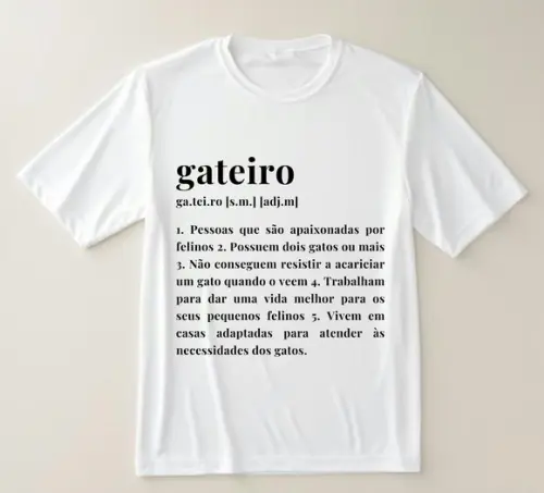 Camiseta Gateiro Definição Apaixonados Por Gatos