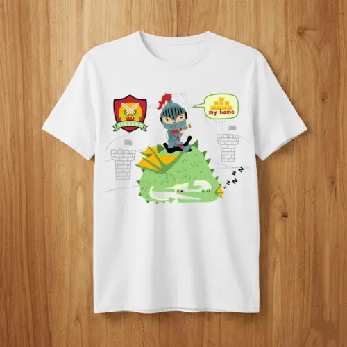 Camiseta Infantil São Jorge My Home - Aventura e Fé