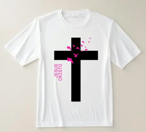 Camiseta Jesus Cristo Cruz Fé Estampa Religiosa
